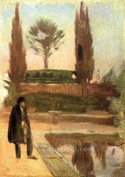 キュービズム Painting - Homme dans un parc 1897 キュビスム